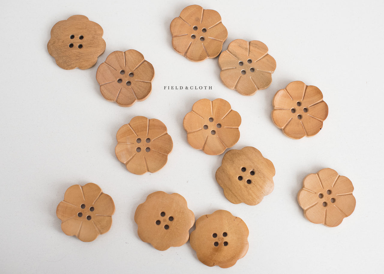 Oversized Light Wooden Flower