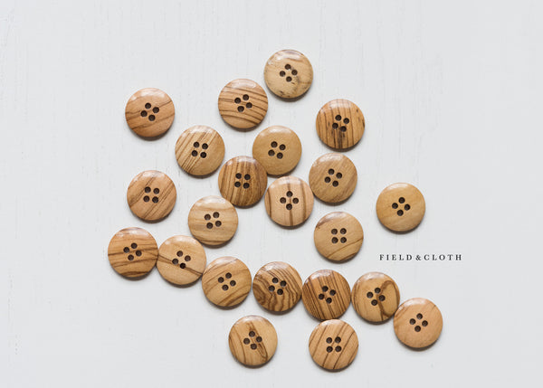 Medium Round Wooden Button