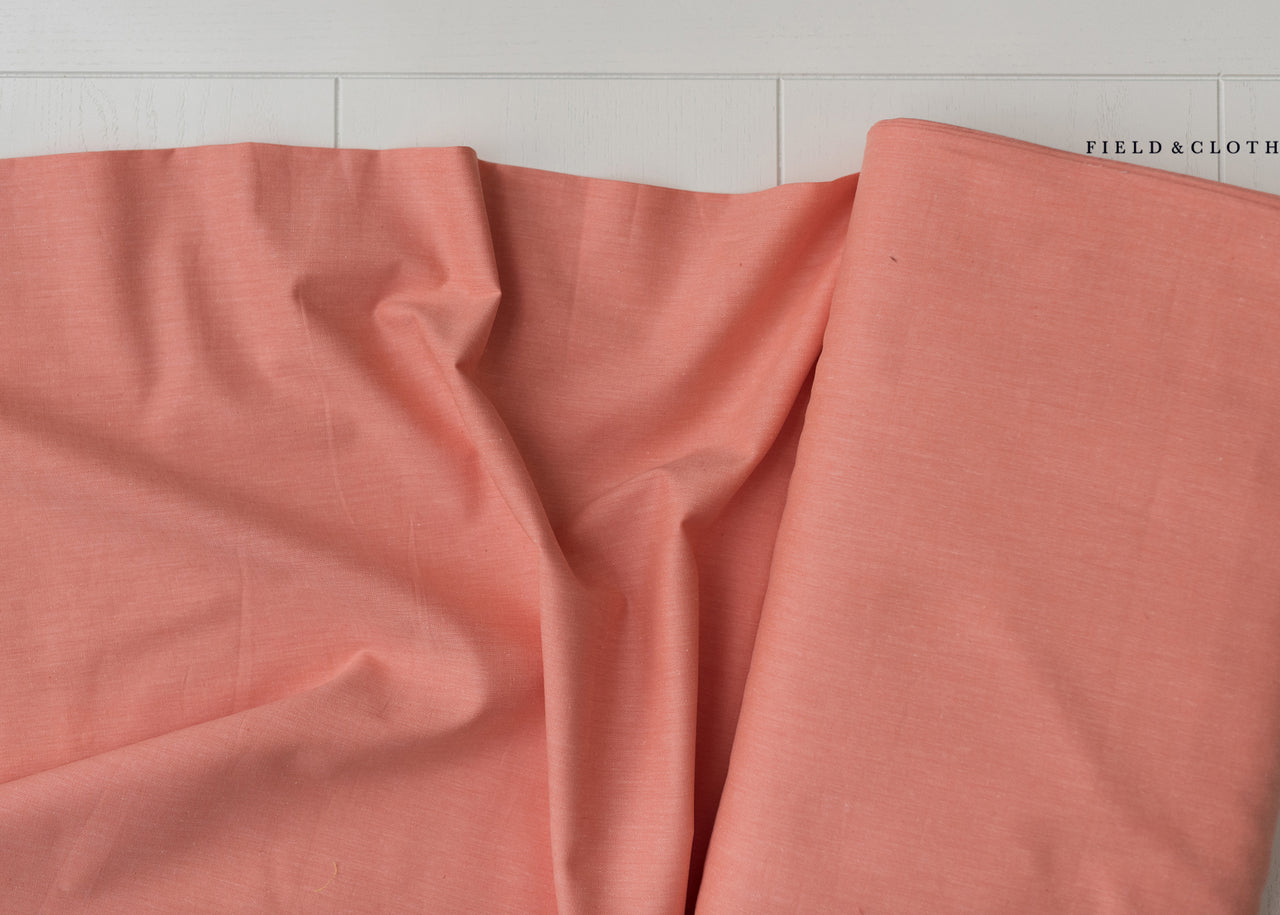 Cirrus Solid - Organic Cotton in Coral