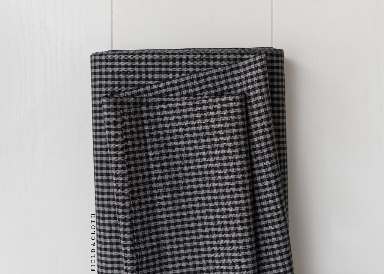 Cirrus Plaids - Checks Please - Organic Cotton in Black