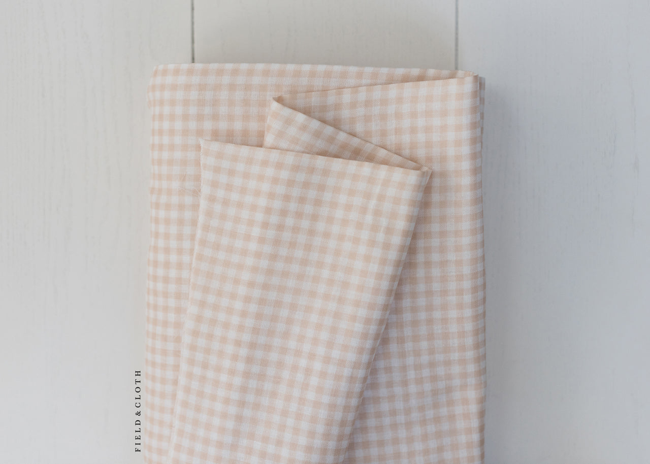 Sevenberry - Baby Basics - Double Gauze Checks in Tan