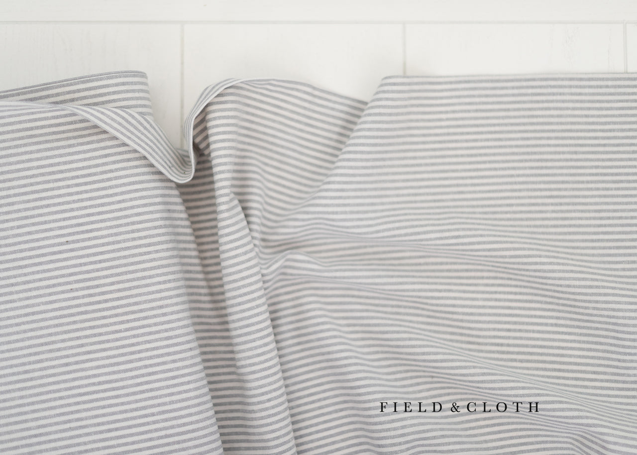 Essex Yarn Dyed Classic Wovens Stripes in Steel