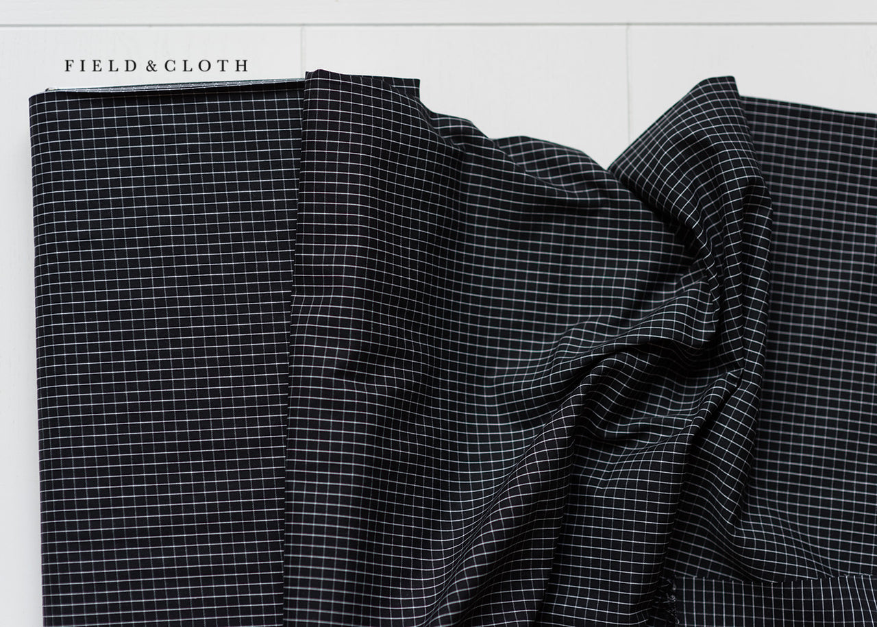 Harriot Yarn Dyed Thin Check in Black