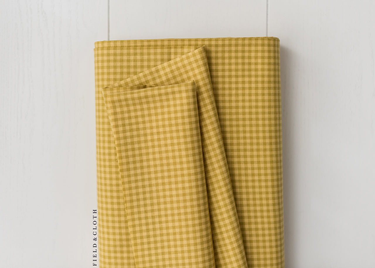 Cirrus Plaids - Checks Please - Organic Cotton in Yellow