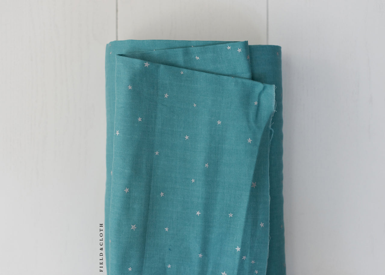 Double Gauze - Starry in Turquoise