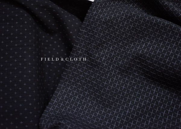 Textured Yarn Dyed Cotton - Cross Stitch in Black